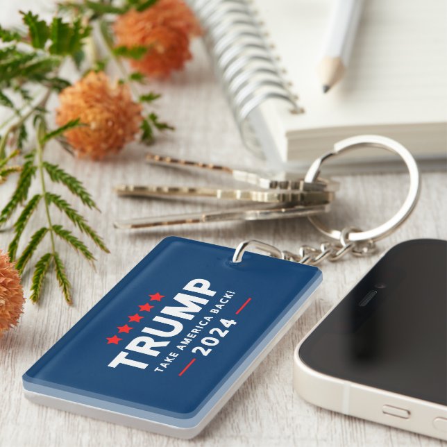 Donald Trump 2024 Take America Back  Key Ring (Front Right)