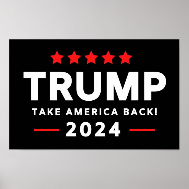 Donald Trump 2024 Take America Back  Poster (Front)