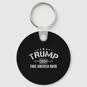 Donald Trump 2024 Take America Byck 4th Of July El Key Ring