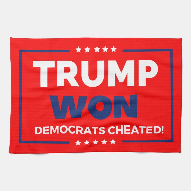 Donald Trump 2024 Trump Won Tea Towel (Horizontal)