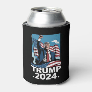 Donald Trump 2024 US Election American Flag Can Cooler