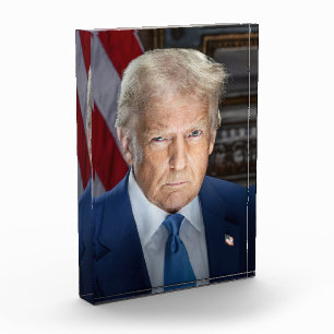 Donald Trump 2025 American President Portrait Photo Block