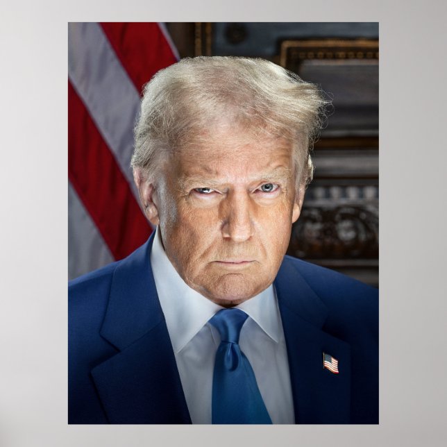 Donald Trump 2025 American President Portrait Poster (Front)