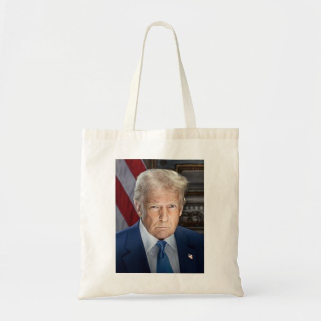 Donald Trump 2025 American President Portrait Tote Bag (Front)
