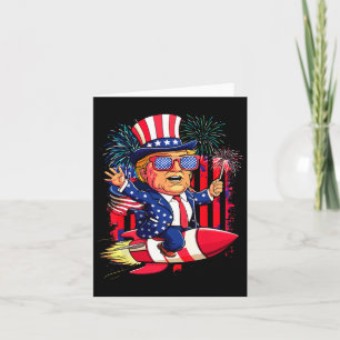 Donald Trump 2025 Happy 4th Of July Trump American Card