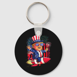Donald Trump 2025 Happy 4th Of July Trump American Key Ring