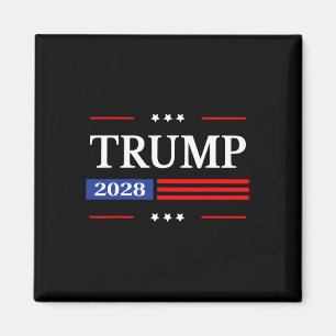 Donald Trump 2028 President American Flag Pro Trum Magnet