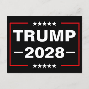 Donald Trump 2028 President Announcement Postcard