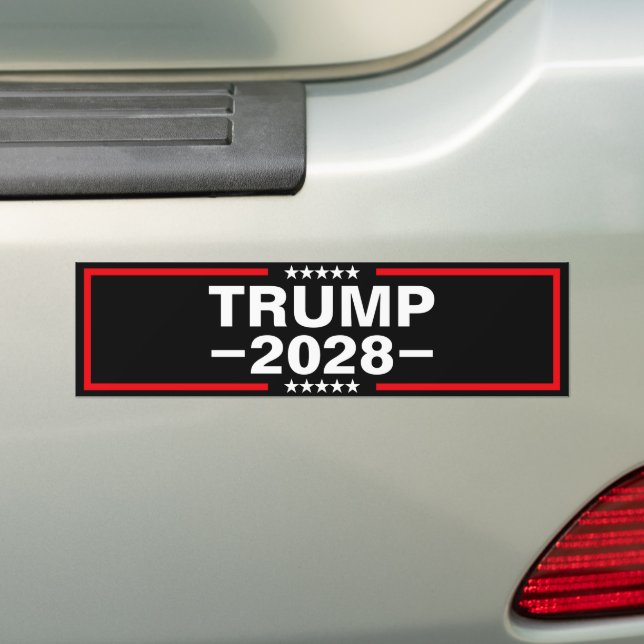 Donald Trump 2028 President Bumper Sticker (On Car)