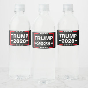 Donald Trump 2028 President Water Bottle Label