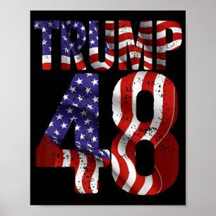 Donald Trump 2028 Trump 45 47 48th President Ameri Poster