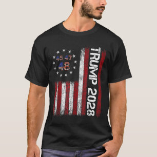 Donald Trump 2028 Trump 45 47 48th President Ameri T-Shirt