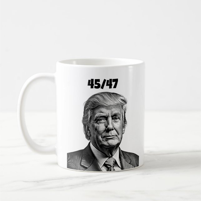 DONALD TRUMP, 45/47 COFFEE MUG (Left)
