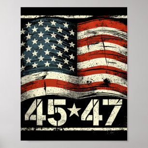 Donald Trump 45 47 Inauguration Day 2025 President Poster