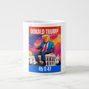 DONALD TRUMP - 45 & 47 LARGE COFFEE MUG