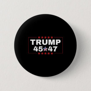 Donald Trump 45 47th Us President Tee Mega Won Ele 6 Cm Round Badge