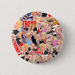 Donald Trump.45th President of the U.S.A. 6 Cm Round Badge