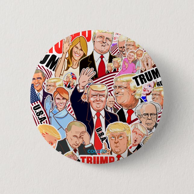 Donald Trump.45th President of the U.S.A. 6 Cm Round Badge (Front)