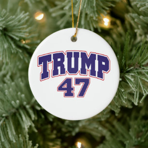 Donald Trump 47 Ceramic Ornament
