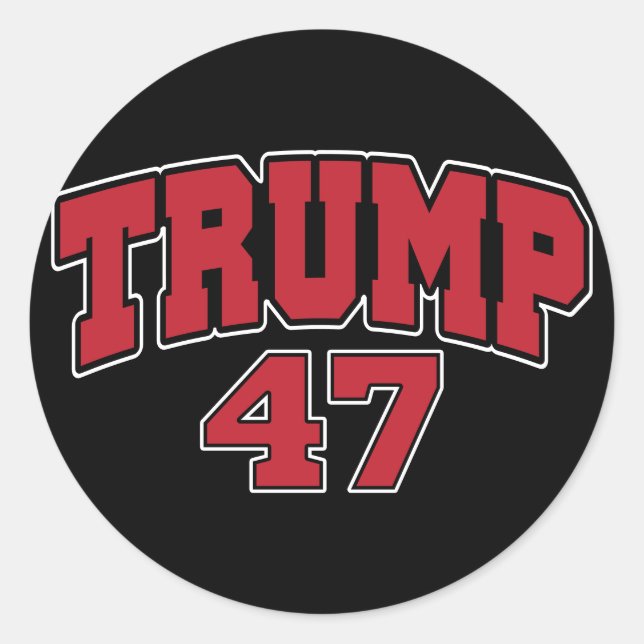 Donald Trump 47 Classic Round Sticker (Front)
