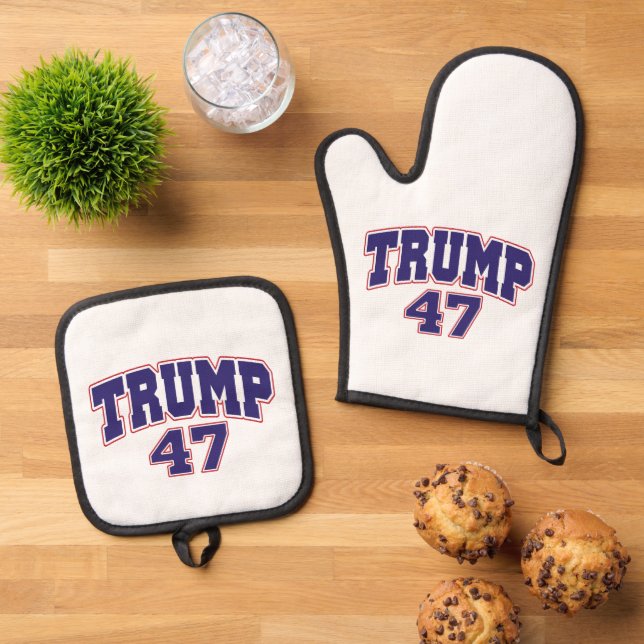 Donald Trump 47 Oven Mitt & Pot Holder Set (Top Down)
