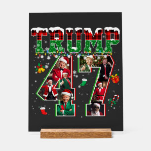 Donald Trump 47th President 2024 Christmas Santa Acrylic Sign