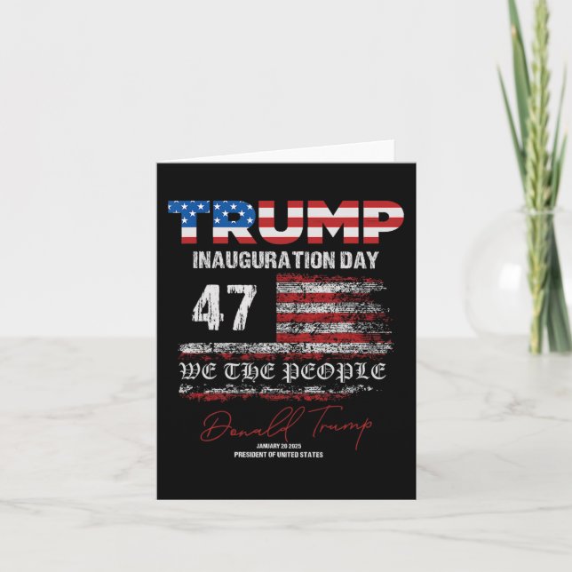 Donald Trump 47th President 2025 Inauguration Usa  Card (Front)