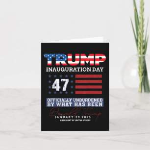 Donald Trump 47th President 2025 Inauguration Usa Card