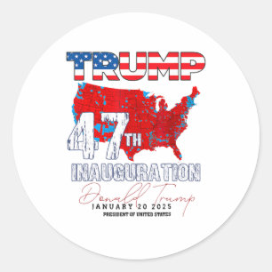 Donald Trump 47th President 2025 Inauguration Usa  Classic Round Sticker