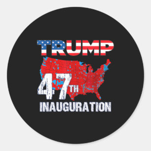 Donald Trump 47th President 2025 Inauguration Usa Classic Round Sticker
