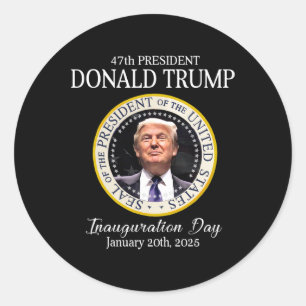 Donald Trump 47th President Inauguration 2025 Supp Classic Round Sticker
