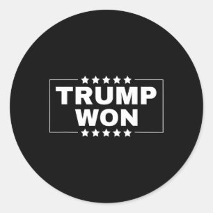 Donald Trump 47th Us President Tee Trump Won Elect Classic Round Sticker