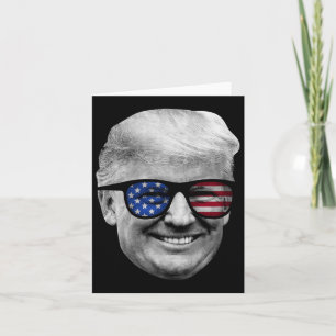 Donald Trump American Flag 4th Of July Card