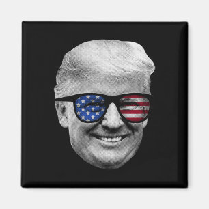 Donald Trump American Flag 4th Of July Magnet