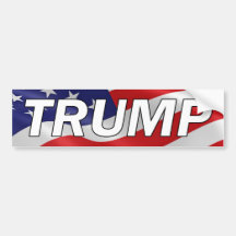 DONALD TRUMP American Flag Bumper Sticker #MAGA