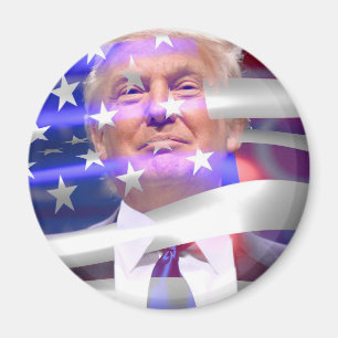 donald trump american flag magnet