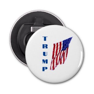 Donald Trump American Flag Pop Art Bottle Opener