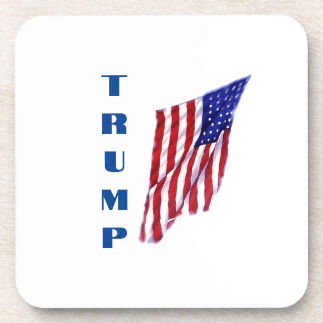 Donald Trump American Flag Pop Art  Coaster (Front)