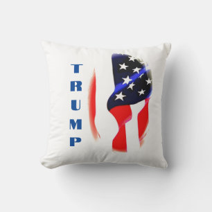 Donald Trump American Flag Pop Art  Cushion