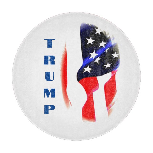 Donald Trump American Flag Pop Art  Cutting Board (Front)