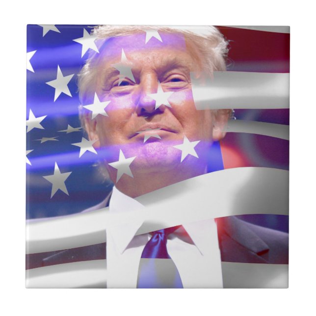donald trump american flag tile (Front)