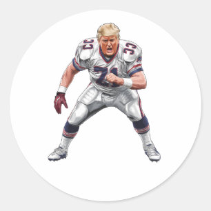 Donald Trump American Football President 2025 Classic Round Sticker