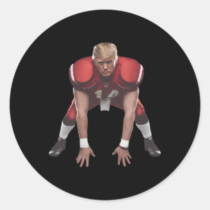 Donald Trump American Footbyll President 2024 Elec Classic Round Sticker