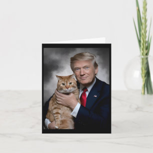 Donald Trump And Cat Funny Trump And Cat Card