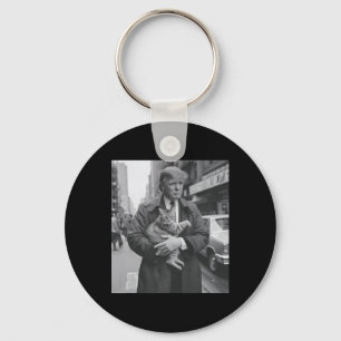 Donald Trump And Cat In Nyc Key Ring