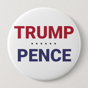 Donald Trump and Mike Pence (2020 US Election) 10 Cm Round Badge