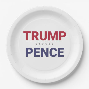 Donald Trump and Mike Pence (2020 US Election) Paper Plate