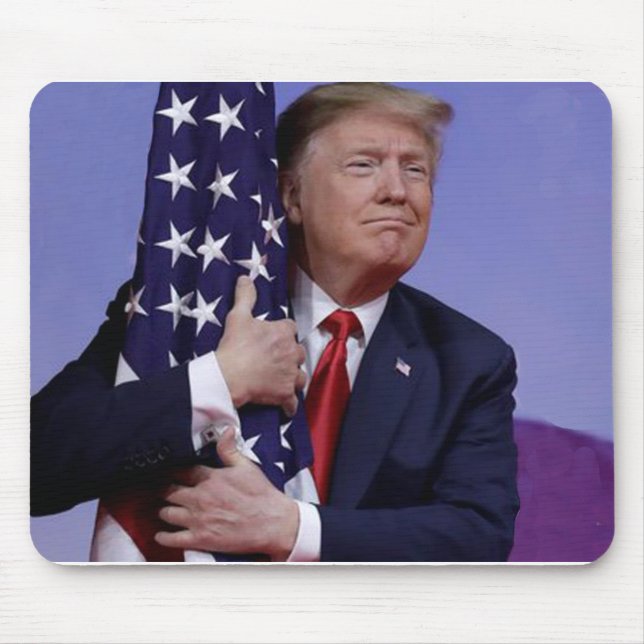 Donald Trump and the Flag Mouse Pad (Front)