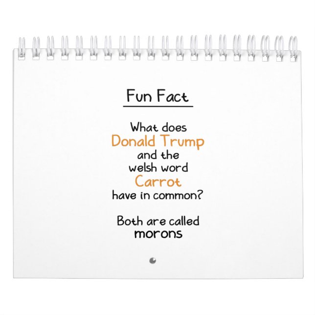 Donald Trump and Welsh Carrot Calendar (Cover)