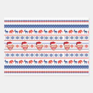 DONALD TRUMP Angry Christmas Wrapping Paper Sheet